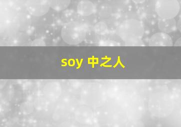 soy 中之人